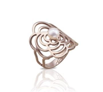 Ring  Perle rosévergoldet
